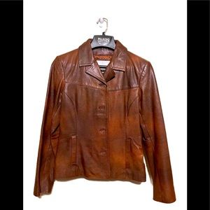 Brown Wilson leather blazer style leather jacket